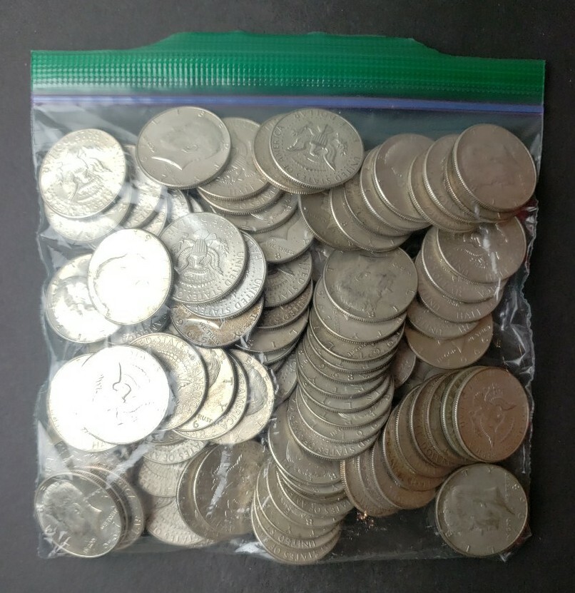 Bag of 100 50c Kennedy 40 Silver Half Dollars eBay
