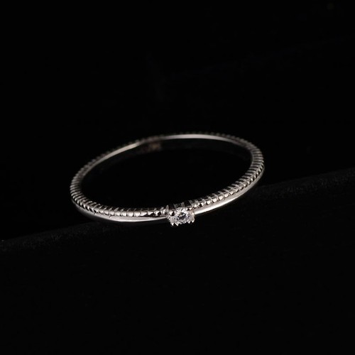 Anillo de boda ultrafino de plata 925 circonita cúbica para mujer de plata/oro rosa talla 3-8 - Imagen 9 de 12