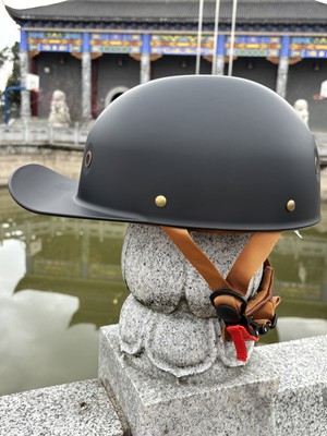 DOT Retro Motorcycle Half Helmet Open Face Scooter Street Cruiser Baseball Cap