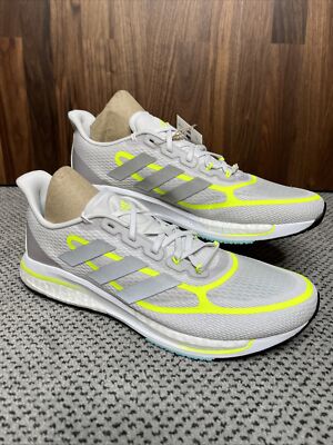 Adidas Women's Supernova+ Running Sneakers Size 11 Grey/SolarYellow/White FX6699