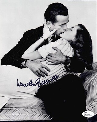 LAUREN BACALL HAND SIGNED 8x10 PHOTO ICONIC POSE KISSING BOGIE JSA | eBay