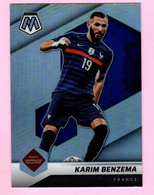 2021-22 Mosaic World Cup Karim Benzema #2 Silver Prizm France (FM500)