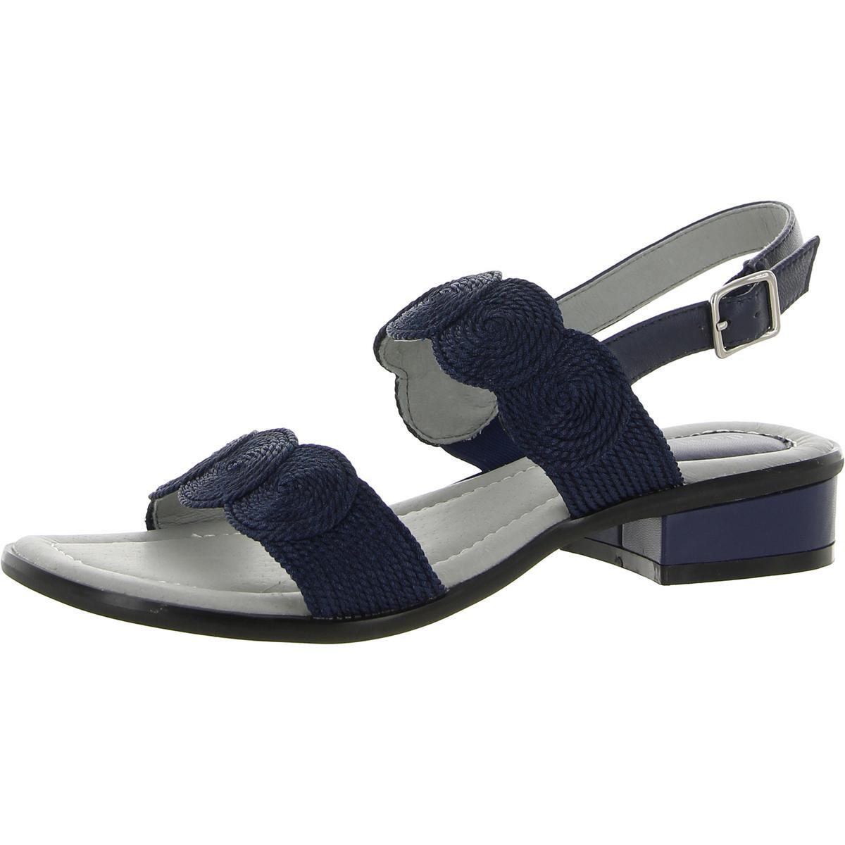 Женские босоножки на плоской подошве David Tate Womens Gemini темно-синего цвета шириной 8,5 см (C, D, W) BHFO 3885
