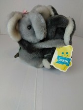 Vtg Dakin Elephants Hu Plush 1978 Hugger Mugger Nature Babies Stuffed Hugging 9"