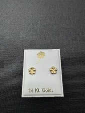 Flower earring, 14kt Gold Yellow