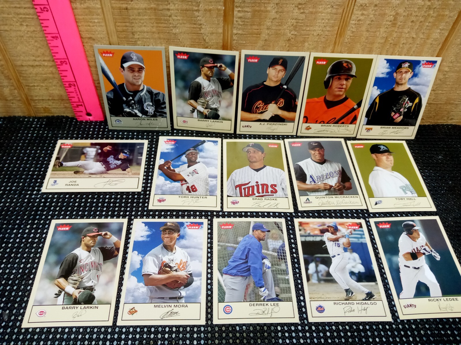 2005 Fleer Baseball Card Lot of 15 Auto Sign Autograph Machine Signed ...