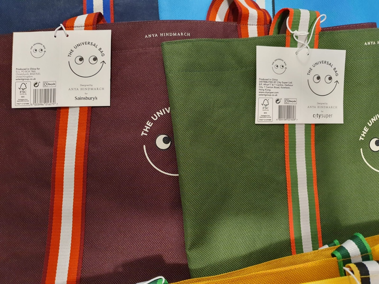 ANYA HINDMARCH UNIVERSAL BAGS FULL SET 12 LIMITED EDITIONS INC 2 XJAPAN & 2X HK eBay