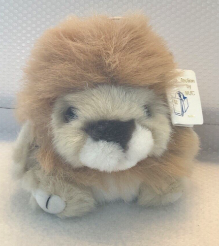 MJC Purr-Fection Cushy Critter hellbraun Plüsch Leon Löwe Stofftier Löwe 5 Zoll klein Vintage - Bild 2 von 10