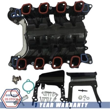 Upper Engine Intake Manifold W/ Thermostat Kit For Ford E150 E250 4.6L + Gaskets