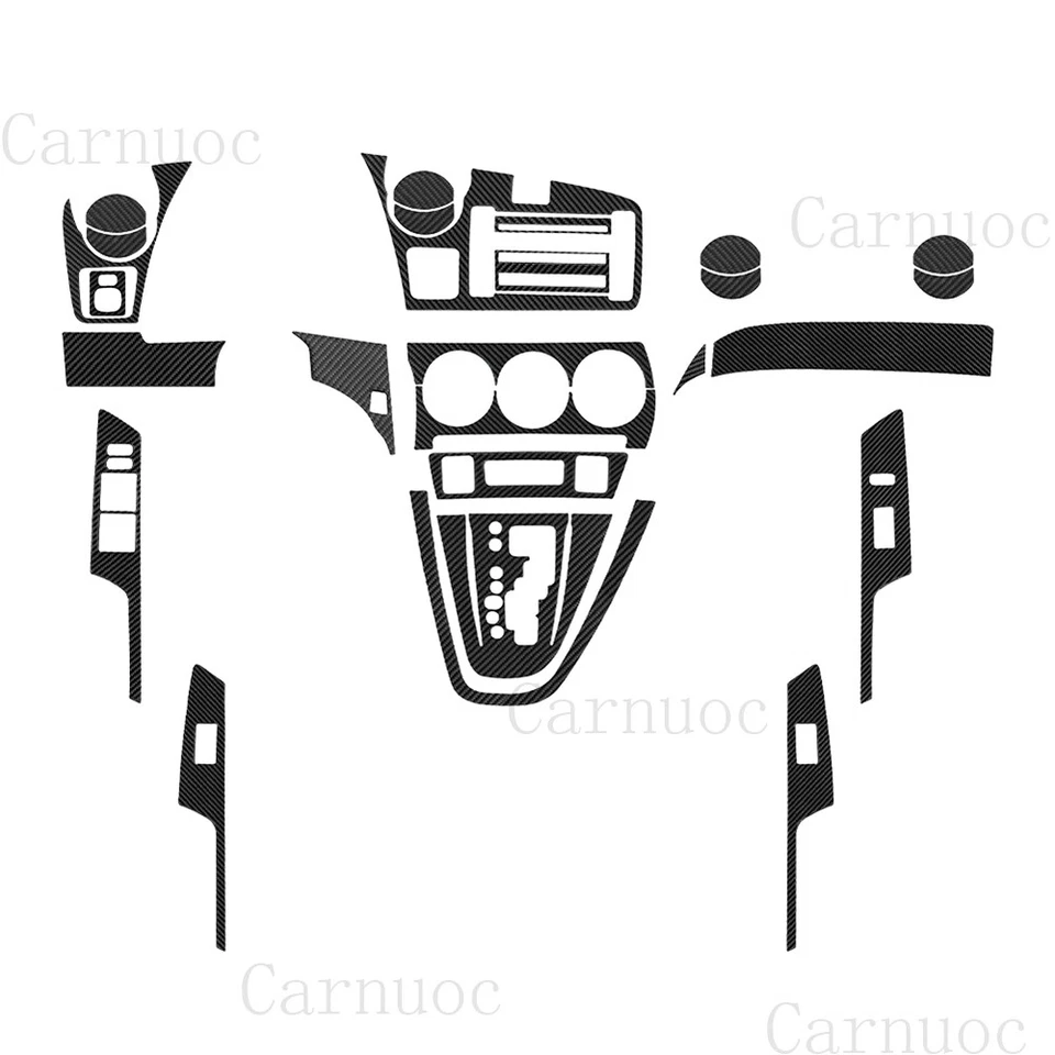 Kits completos de molduras interiores de fibra de carbono de 27 piezas para Toyota Matrix Pontiac Vibe Foto 2 de 4