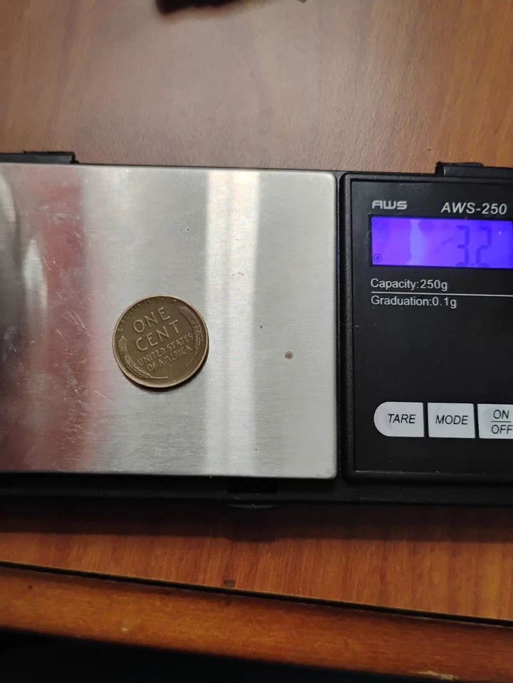 1940 wheat Penny with heavy stamp on Abraham Lincoln side Uber rare - Image 3 of 4