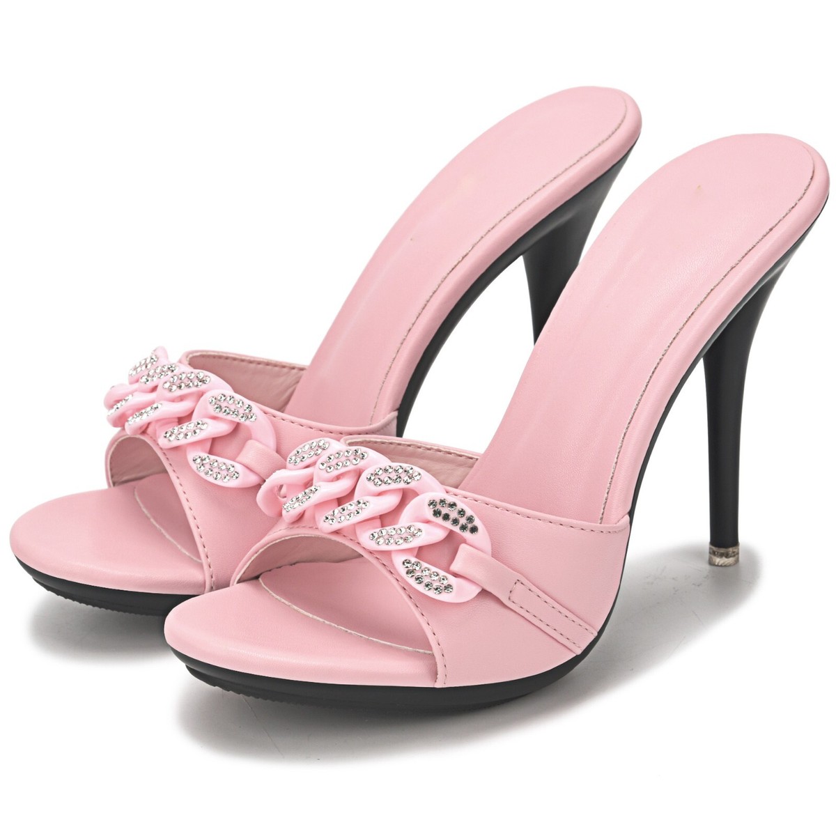 Summer Women's Sandals Slipper Peep Toe High Heels Shoes Comfort Casual  mules