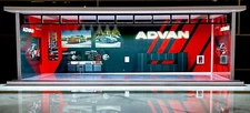 CUSTOM ADVAN Interior Garage Theme 1:64 Model Garage Diorama with LED Lighting!
