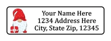Xmas Gnome Personalized Return Address Labels 1/2 in by 1 3/4 in