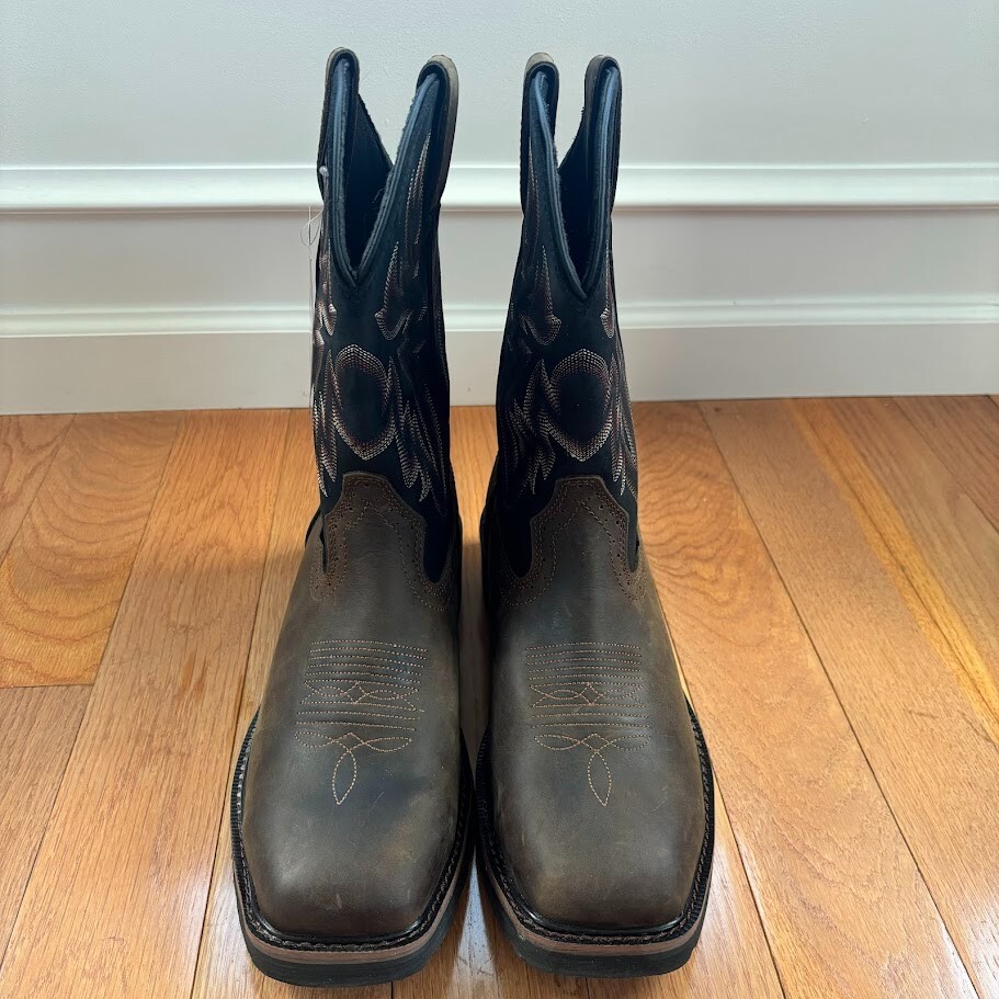 Wolverine Mens 10.5 Rancher Square-Toe Steel-Toe Wellington  display picture 1