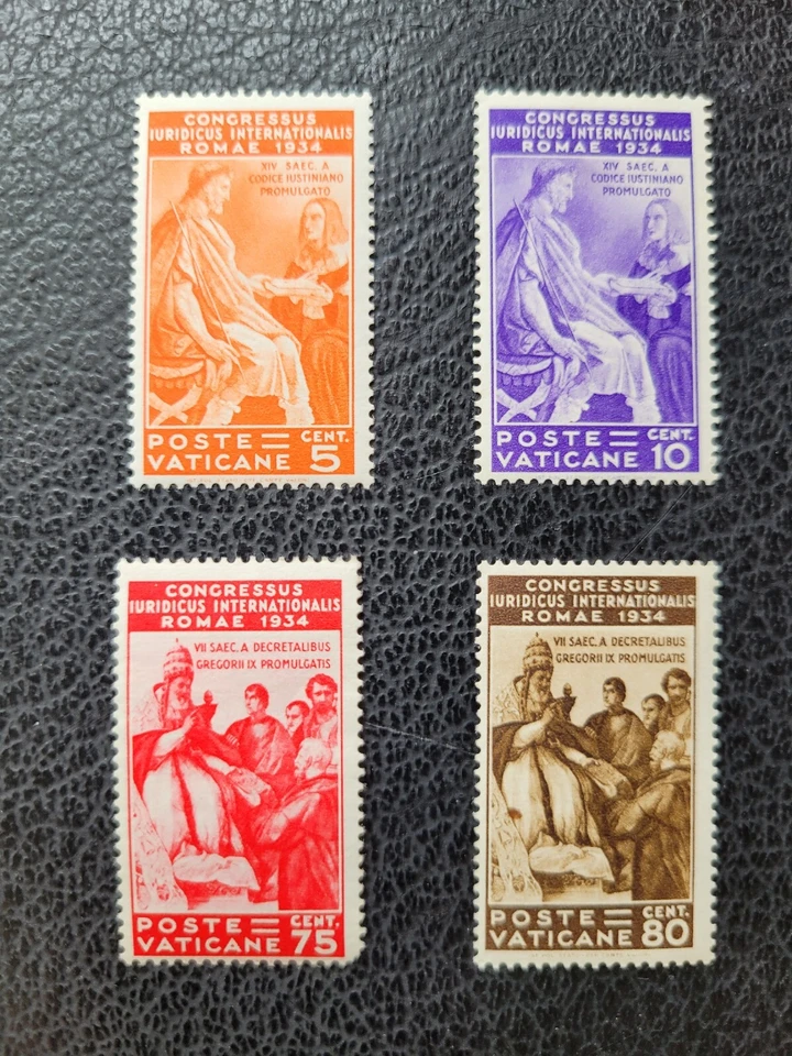 Vatican City #41-46 MNH & MH, 1935 "Juridicial Congress," Scott Value $ 762.00 - Image 2 of 4