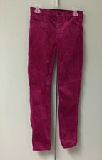 J. Crew Mercantile Mercantile Velvet Skinny Pants Women's Size 26 Berry Pink