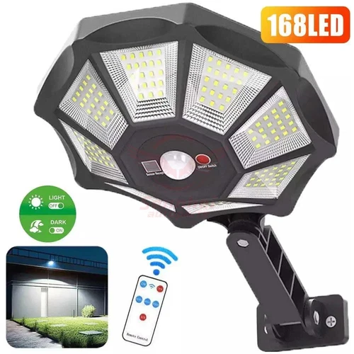 Solar Lights Outdoor 168LED Motion Sensor Flood Light Dusk to Dawn Solar Lamp US