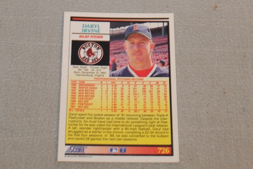 1992 Score Baseball Card Card Complete Finish Fill Your List Set U-Pick #700-893 - Picture 52 of 278