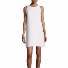New   385.00  Milly  Striped Jacquard Dress in Cream   Size 2 