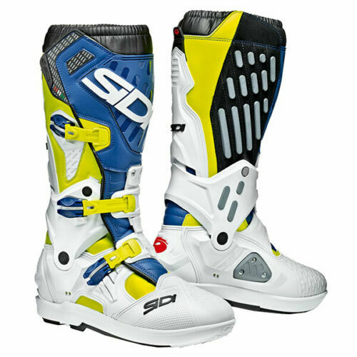 SIDI モトクロスブーツ ATOJO SRS ホワイト/ネイビー/イエロー NEW SIDI ATOJO SRS BOOTS YELLOW FLO WHITE BLUE CE OFF ROAD