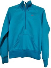 The Athletic Dept Nike Teal 1/2 Zip Long Sleeve Embroidered Logo Sweatshirt sz S