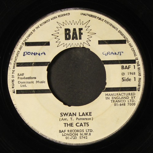 CATS: swan lake / swing low BAF 7" Single 45 RPM UK - Imagen 2 de 2