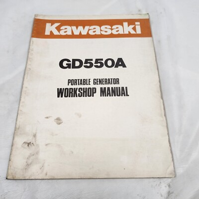 #ad #ad OEM Kawasaki Service Repair Manual Book GD550 GD 550 Portable Generator $22.00