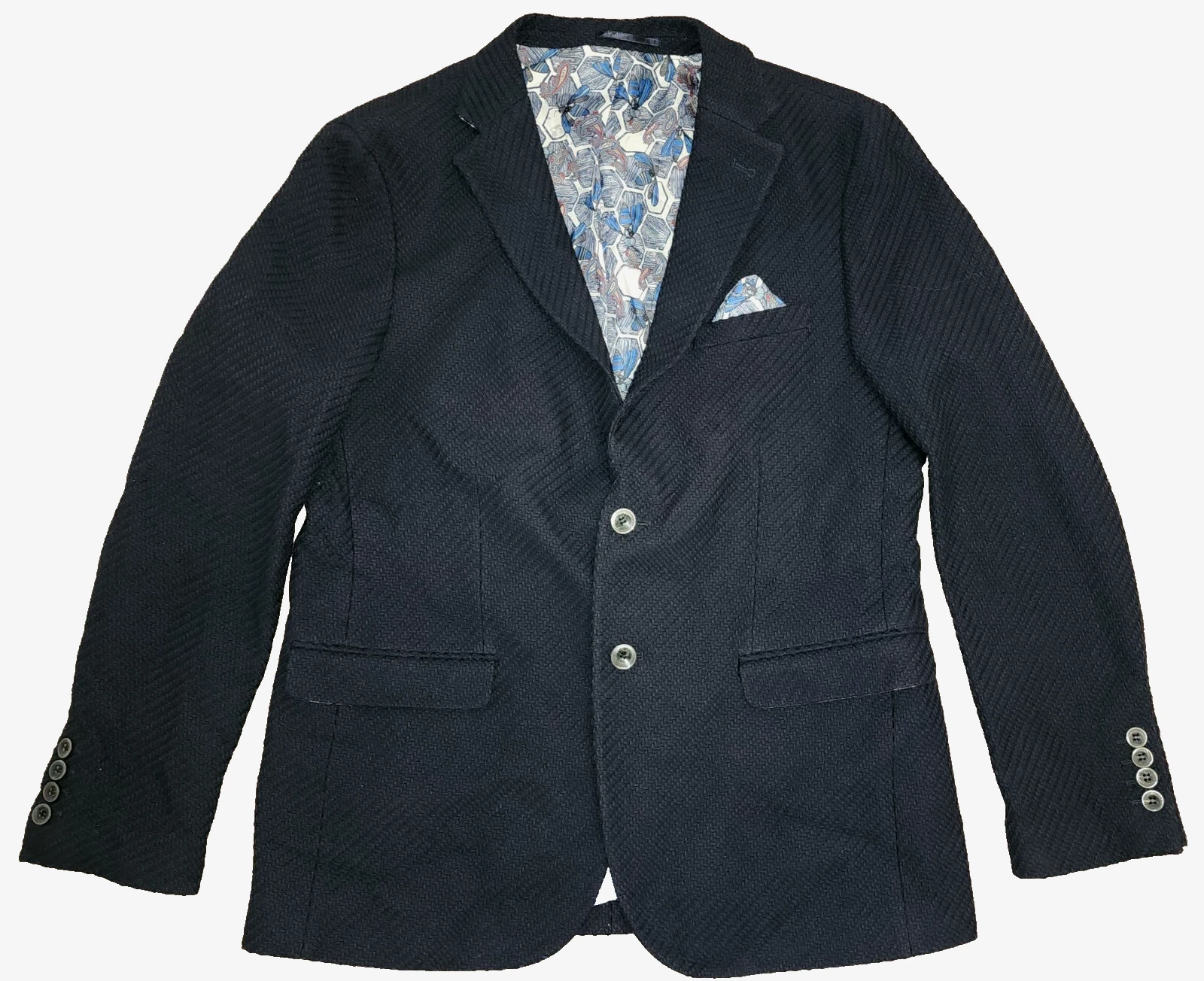 NEW Bolufe Black 2 Button Men's Blazer Sports Coat Jacket Size L