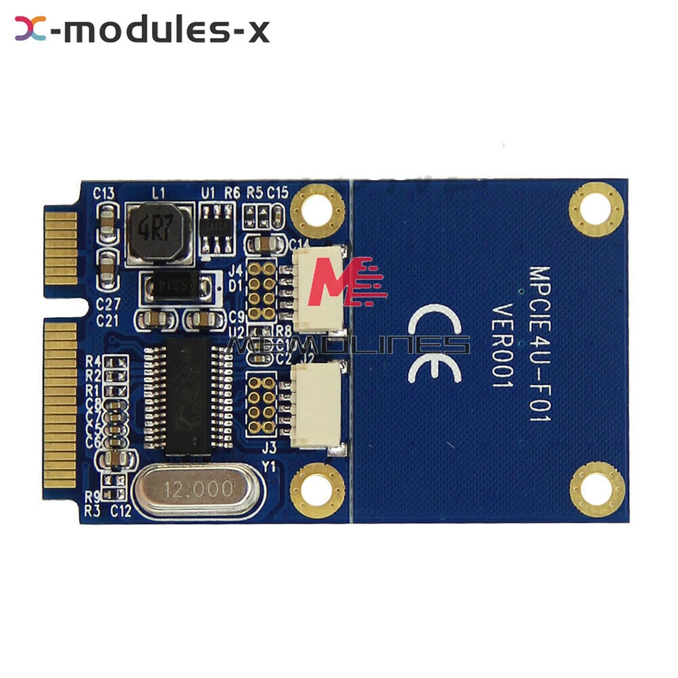 10PCS Mini PCI-E to USB Adapter mPCIe to 5 Pin 2 Ports USB2.0 Converter Card - Image 3 of 4
