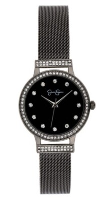 Jessica Simpson Gunmetal Adjustable Mesh Watch