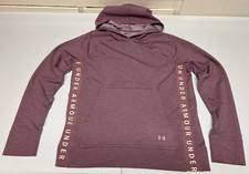Underarmor Women's Pullover Purple Women's Size Medium M Mesh Stripes