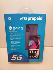 New Sealed AT T Motorola Moto G 5G 64GB 6.5" HD Prepaid Smartphone Free Shipping