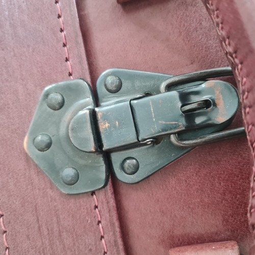 Vintage 50er 60er Jahre Leder Koffer Hung Kwong UK Neuwertig - Bild 10 von 20