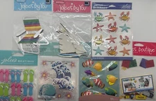 Jolee's Boutique Scrapbook Stickers Summer Beach Theme - Dimensional Stickers