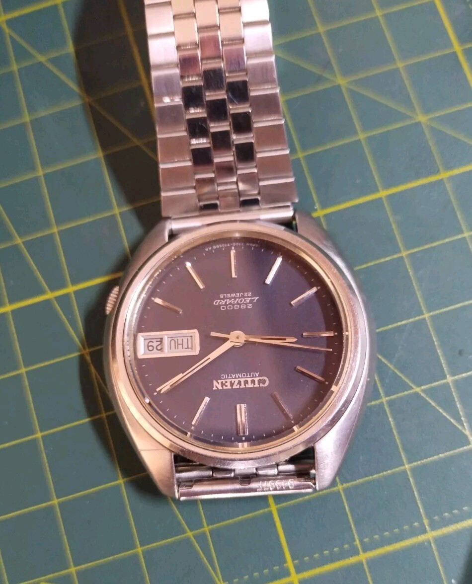 vtg Citizen Leopard Hi-Beat 28800 watch 4-770633 Y Serviced vtg Citizen Leopard Hi-Beat 28800 watch 4-770633 Y Serviced