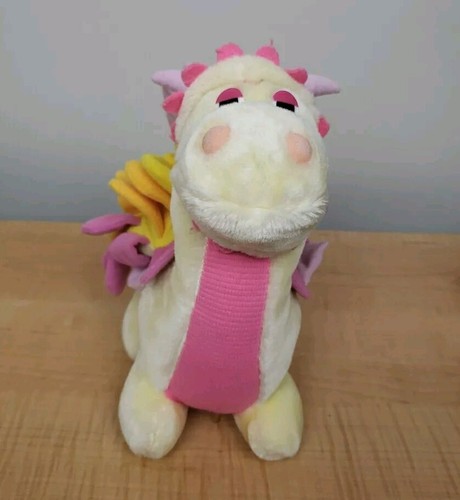 Vintage 1987 Hasbro Be Mores Plush Dragon Dinosaur Yellow Pink 70550 Transforms - Photo 3/21