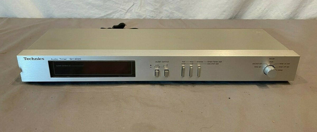 Vintage Mid 1980s Technics SH-4020 Digital Audio Timer Silver Fast