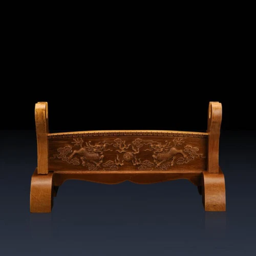 Wood Samurai Sword Katana Holder Stand Display Rack China Dragon Carved 1-3 Tier - Picture 9 of 9