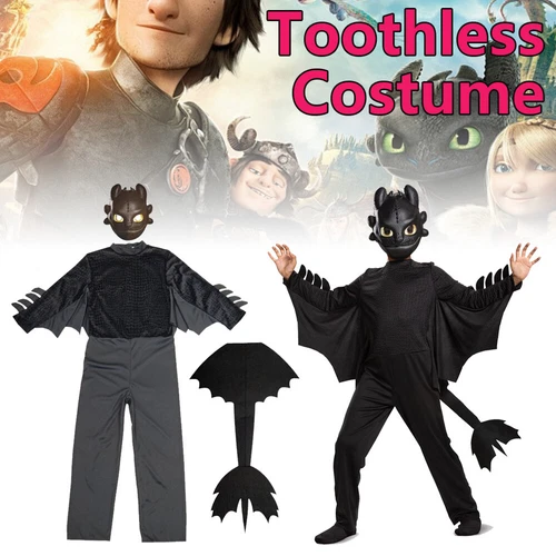 Kids How to Train Your Dragon Toothless Night Fury Costume Jumpsuit Book Week - Bild 3 von 12