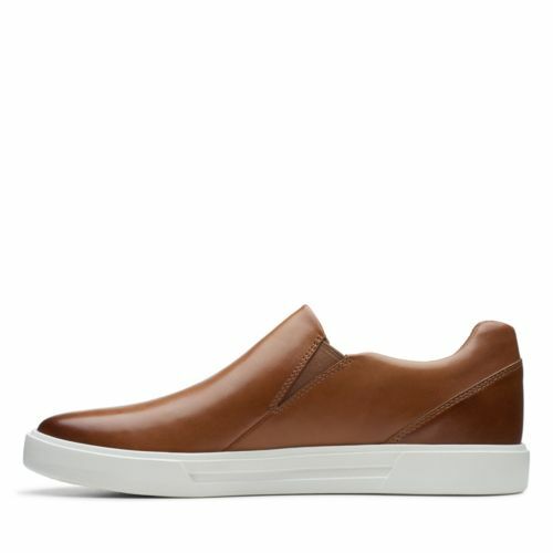 Clarks Herren Un Costa Step hellbraune Leder Freizeitschuhe 26140813 - Bild 5 von 7