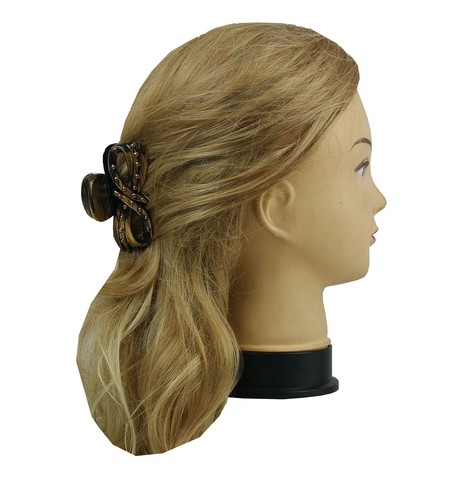 2 PCS 3.5" Burnished Color assorted Hair Jaws Comb Claw Clip Women Girl Assorted - Picture 2 of 4
