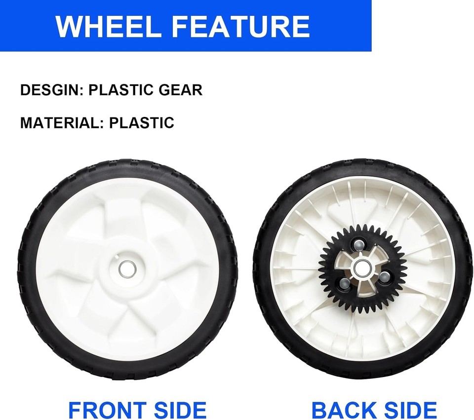 2 Pack Lawn Mower Drive Wheels Replacement Toro 1154695 Wheel Gear