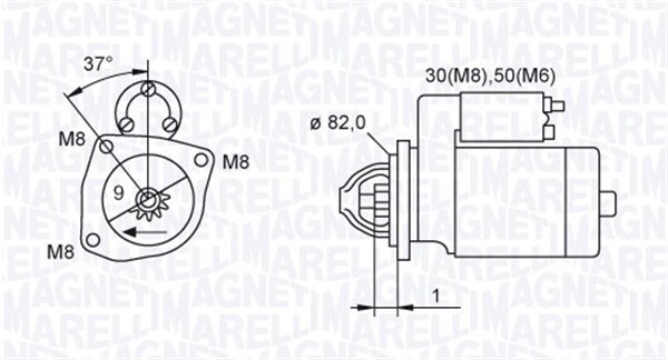 MAGNETI MARELLI 063721389010 Starter for CITROËN,FIAT,PEUGEOT