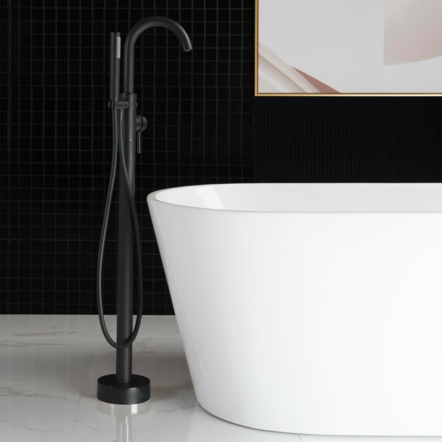 WOODBRIDGE F0006 Freestanding Tub Filler Bathtub Faucet,Matte Black eBay