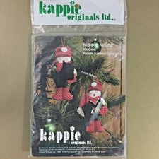 RARE Kappie Karolers Christmas Ornament Craft Kit Make 2 1980s Sealed