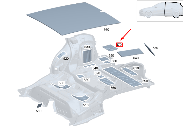 MERCEDES-BENZ GLA H247 Unterboden Mitte Hinten Dämpfung A1776821701