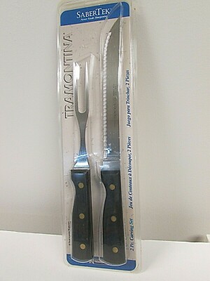 Tramontina Sabertec 2 piece carving knife set-NIB-NEW sealed-never need sharpen