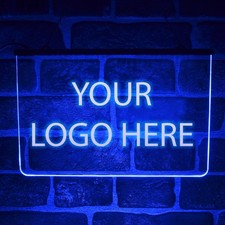 Custom Business Brand Logo LED Neon Light Sign Hanging USB Wall Window Display