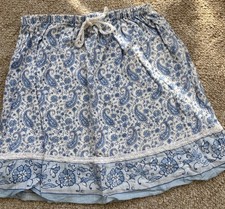 ViNTge Abercrombie BoHo CoTToN French Peasant Floral PullOn Lined Mini Skirt XS
